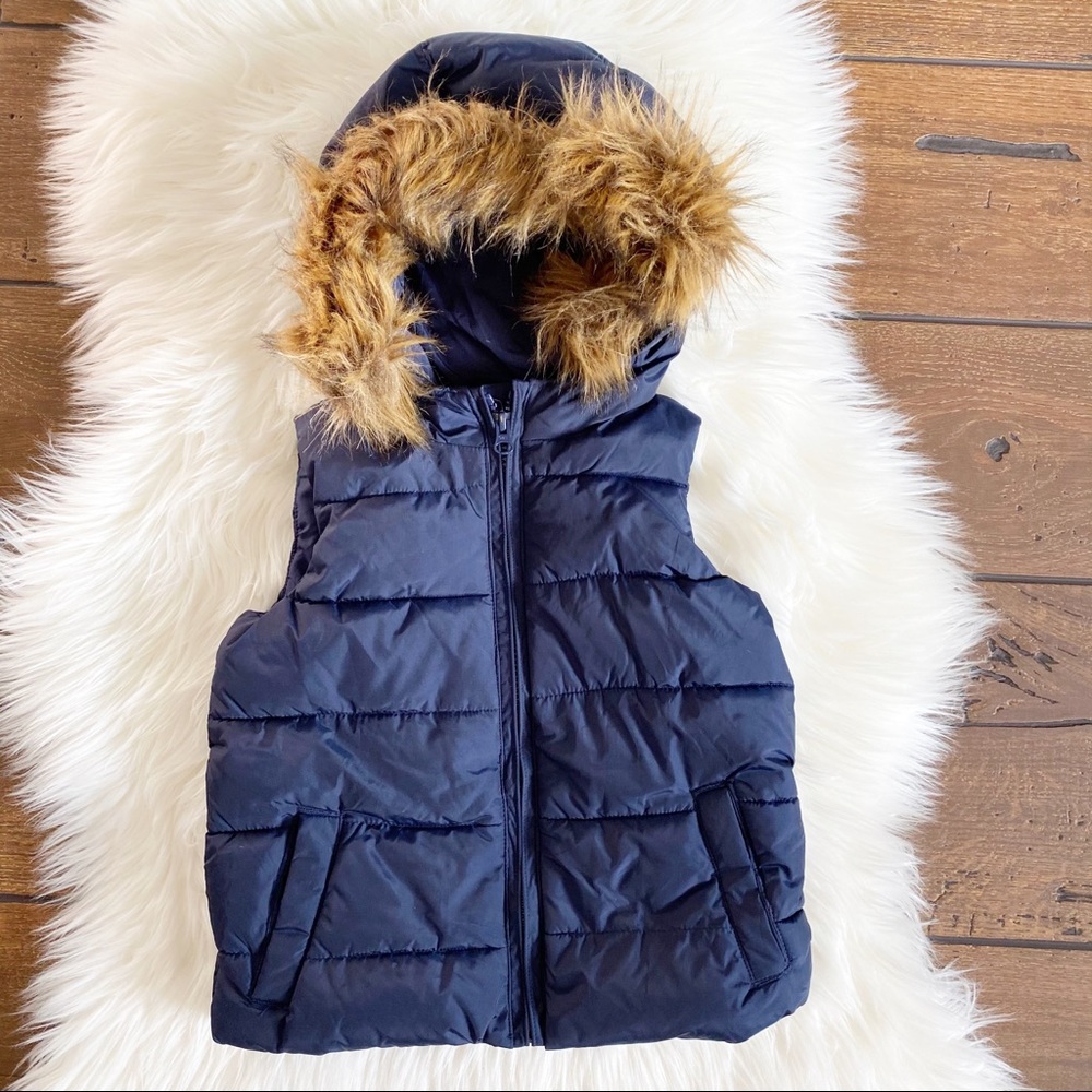 NWT BabyGap Faux Fur Puffy Vest